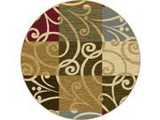 Tayse Rugs Laguna 4680 Multi 5 ft. 3 in. Round Transitional Area Rug