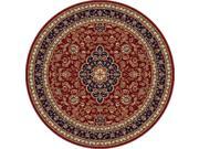Tayse Rugs Sensation 4780 Red 7 ft. 10 in. Round Traditional Area Rug