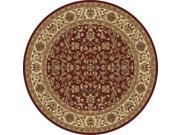 Tayse Rugs Sensation 4810 Red 7 ft. 10 in. Round Transitional Area Rug