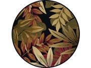 Tayse Rugs Laguna 4993 Black 7 ft. 10 in. Round Transitional Area Rug