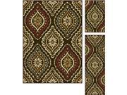 Tayse Rugs Laguna 5008 Brown 5 ft. x 7 ft. 20 in. x 60 in. 20 in. x 32 in. Transitional Area Rug