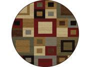 Tayse Rugs Elegance 5410 Multi 7 ft. 10 in. Round Contemporary Area Rug