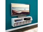 Prepac Altus Wall Mounted Audio Video Console White WCAW 0200 1