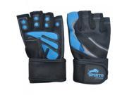Spinto Fitness Workout Gloves Blue Black S