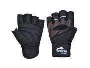 Spinto Fitness Workout Gloves Brown Grey M