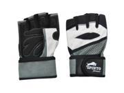 Spinto Fitness Workout Gloves White Grey XL