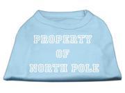 Mirage Pet Products 51 25 12 XXLBBL Property of North Pole Screen Print Shirts Baby Blue XXL
