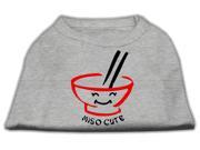 Mirage Pet Products 51 44 LGGY Miso Cute Screen Print Shirts Grey Large