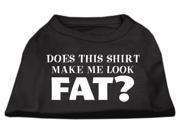 Mirage Pet Products 51 24 XSBK Does This Shirt Make Me Look Fat Screen Printed Shirt Black Extra Small