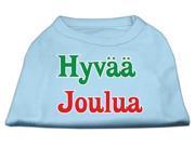 Mirage Pet Products 51 25 07 SMBBL Hyvaa Joulua Screen Print Shirt Baby Blue Small