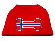 Mirage Pet Products 51 19 MDRD Bone Shaped Norway Flag Screen Print Shirts Red Medium