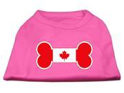 Mirage Pet Products 51 10 XLBPK Bone Shaped Canadian Flag Screen Print Shirts Bright Pink Extra Large