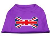 Mirage Pet Products 51 20 SMPR Bone Shaped United Kingdom Union Jack Flag Screen Print Shirts Purple Small
