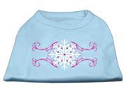 Mirage Pet Products 51 25 17 MDBBL Pink Snowflake Swirls Screenprint Shirts Baby Blue Medium