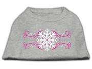 Mirage Pet Products 51 25 17 XXXLGY Pink Snowflake Swirls Screenprint Shirts Grey XXXL