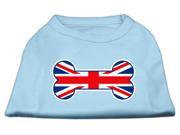Mirage Pet Products 51 20 XLBBL Bone Shaped United Kingdom Union Jack Flag Screen Print Shirts Baby Blue Extra Large
