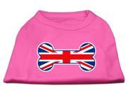 Mirage Pet Products 51 20 XLBPK Bone Shaped United Kingdom Union Jack Flag Screen Print Shirts Bright Pink Extra Large