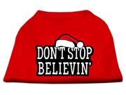 Mirage Pet Products 51 25 03 SMRD Don t Stop Believin Screenprint Shirts Red Small
