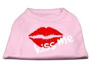 Mirage Pet Products 51 56 MDLPK Kiss Me Screen Print Shirt Light Pink Medium