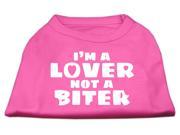 Mirage Pet Products 51 42 XXLBPK I m a Lover not a Biter Screen Printed Dog Shirt Bright Pink XXL