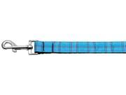 Mirage Pet Products 125 013 1006BL Plaid Nylon Collar Blue 1 wide 6ft Leash