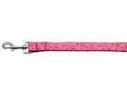 Mirage Pet Products 125 019 1004BPK Cupcakes Nylon Ribbon Leash Bright Pink 1 inch wide 4ft Long
