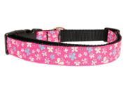 Mirage Pet Products 125 005 LGPK Butterfly Nylon Ribbon Collar Pink Large
