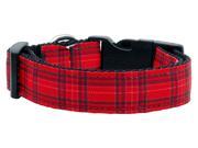 Mirage Pet Products 125 013 LGRD Plaid Nylon Collar Red Large