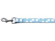Mirage Pet Products 125 011 1006BBL Diagonal Dots Nylon Collar Baby Blue 1 wide 6ft Leash