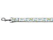 Mirage Pet Products 125 020 1006BL Roses Nylon Ribbon Leash Blue 1 inch wide 6ft Long