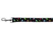 Mirage Pet Products 125 018 1006BK Lollipops Nylon Ribbon Leash Black 1 inch wide 6ft Long