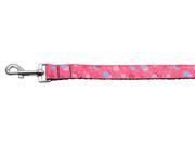 Mirage Pet Products 125 018 1006BPK Lollipops Nylon Ribbon Leash Bright Pink 1 inch wide 6ft Long