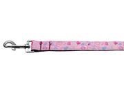 Mirage Pet Products 125 009 1004LPK Crazy Hearts Nylon Collars Light Pink 1 Wide 4ft Leash