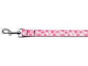 Mirage Pet Products 125 012 1006LPK Confetti Dots Nylon Collar Light Pink 1 wide 6ft Leash