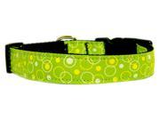 Mirage Pet Products 125 003 MDLG Retro Nylon Ribbon Collar Lime Green Medium