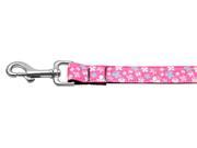 Mirage Pet Products 125 005 1006PK Butterfly Nylon Ribbon Collar Pink 1 wide 6ft Leash