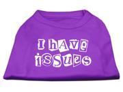 Mirage Pet Products 51 29 XSPR I Have Issues Screen Printed Dog Shirt Purple Extra Small