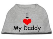 Mirage Pet Products 51 34 MDGY I Love My Daddy Screen Print Shirts Grey Medium
