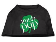 Mirage Pet Products 51 60 XSBK Irish Pup Screen Print Shirt Black Extra Small