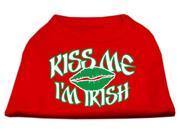 Mirage Pet Products 51 61 MDRD Kiss Me I m Irish Screen Print Shirt Red Medium