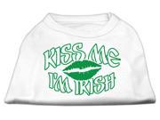 Mirage Pet Products 51 61 XXLWT Kiss Me I m Irish Screen Print Shirt White XXL