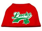Mirage Pet Products 51 62 SMRD Lucky Swoosh Screen Print Shirt Red Small