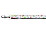 Mirage Pet Products 125 018 1004WT Lollipops Nylon Ribbon Leash White 1 inch wide 4ft Long