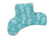 Majestic Home 85907247056 Teal Sea Horse Reading Pillow