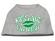 Mirage Pet Products 51 61 LGGY Kiss Me I m Irish Screen Print Shirt Grey Large