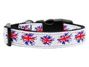 Graffiti Union Jack UK Flag Nylon Ribbon Collar Medium