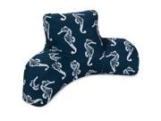 Majestic Home 85907247033 Navy Sea Horse Reading Pillow