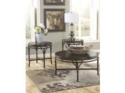 Occasional Table Set in Metallic Brown by Ashley Furniture Set of 3
