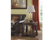 Old World Square End Table in Brown Signature Design by Ashley Furniture
