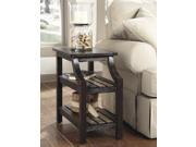 Chairside End Table in Rustic Brown Signature Design by Ashley Furniture